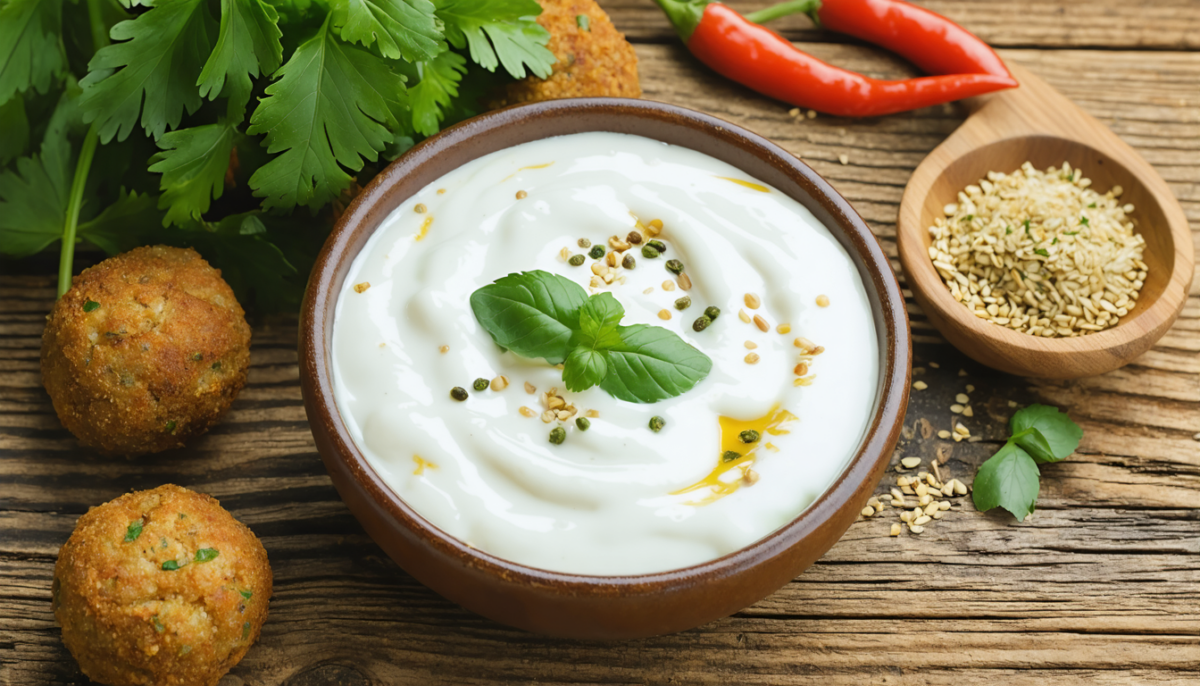 découvrez une recette facile et rapide de sauce falafel maison à base de yaourt et tahini, parfaite pour accompagner et sublimer tous vos plats méditerranéens.