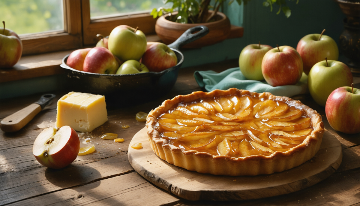 découvrez la recette authentique et traditionnelle de la tarte tatin de grand-mère, un dessert classique aux pommes caramélisées à savourer en famille.