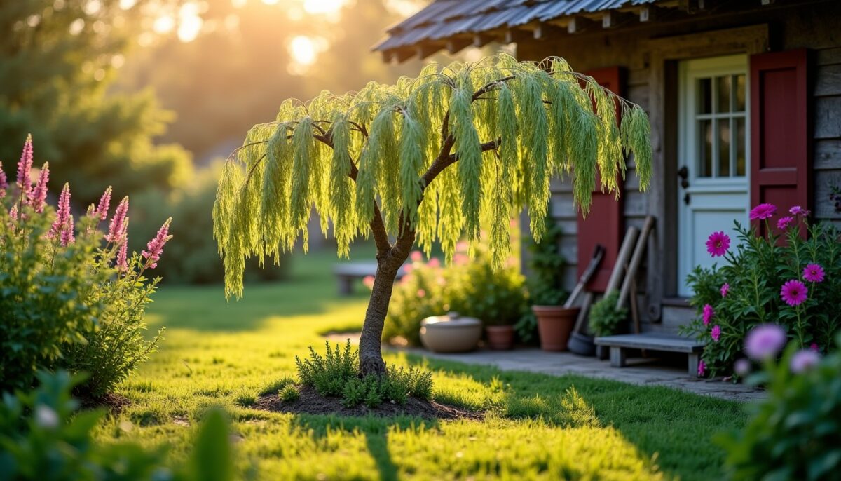 Saule crevette : quelle distance optimale respecter pour la planter près de la maison ?
