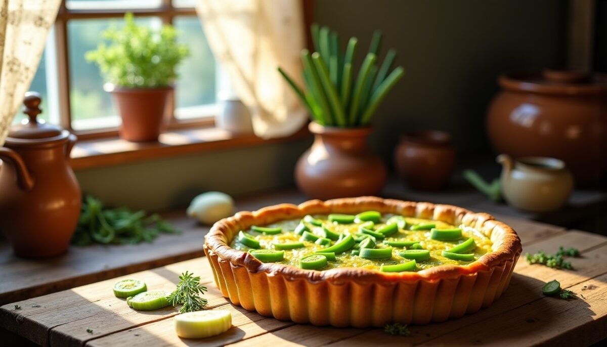 Tarte aux poireaux façon grand-mère : la recette authentique et savoureuse